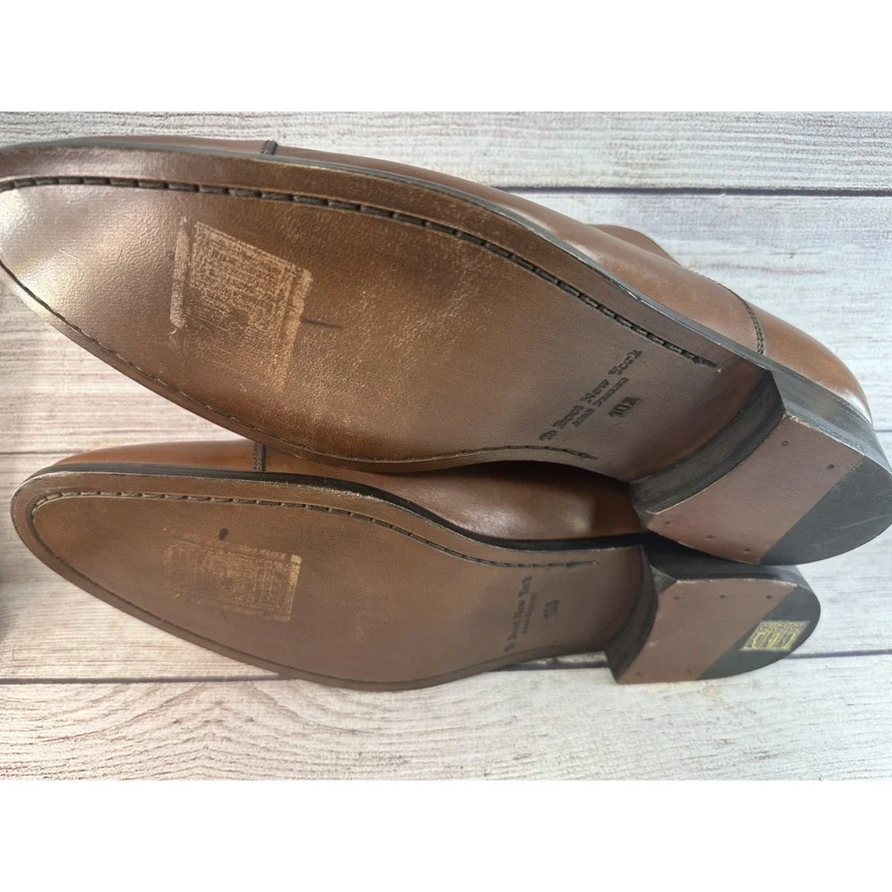 To Boot New York Men's Brandon II Leather Brown Cap Toe Oxford Shoes Size 10.5